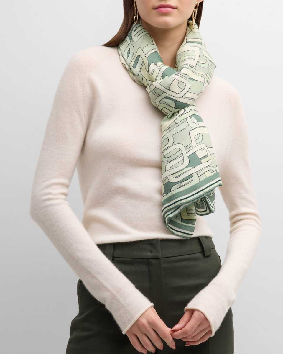 Chains Cashmere & Silk Scarf