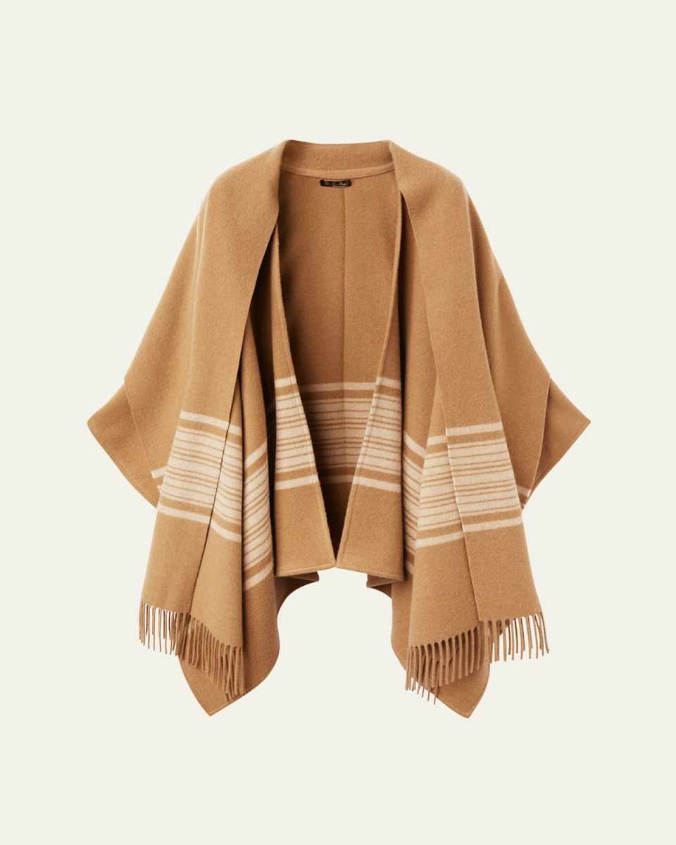 Daisy Suitcase Stripe Cashmere Cape