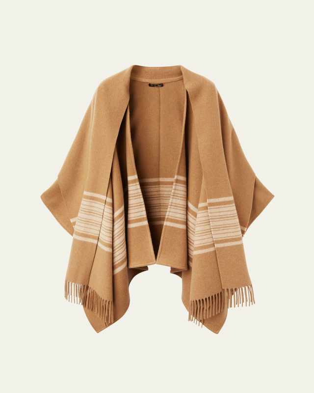 Daisy Suitcase Stripe Cashmere Cape