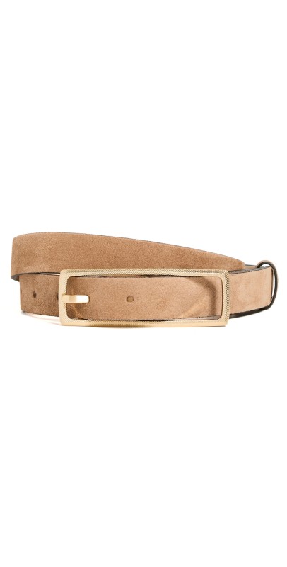 rag & bone Small Rebound Texture Belt Camel Suede