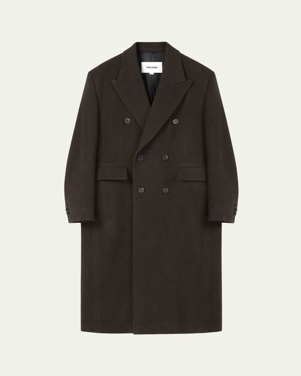 Textured Double-Breasted Coat
