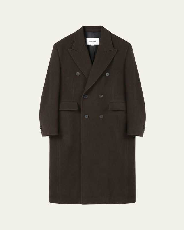 Textured Double-Breasted Coat