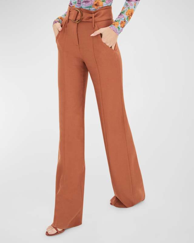 Sunny Straight-Leg Belted Pants