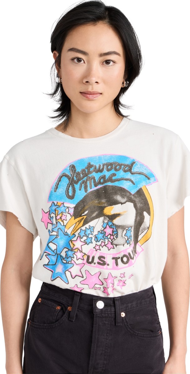 MADEWORN ROCK Fleetwood Mac Tee Vintage White