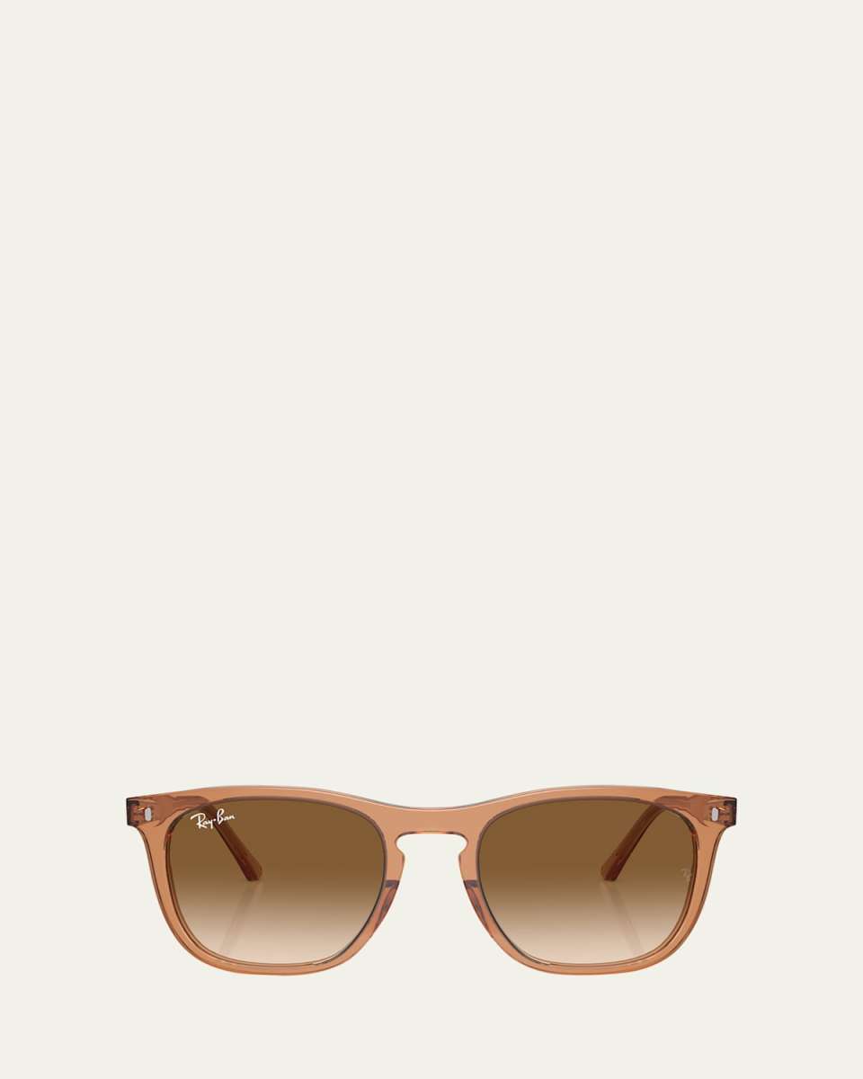 Gradient Plastic Square Sunglasses, 53mm