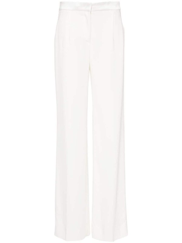satin-trim trousers