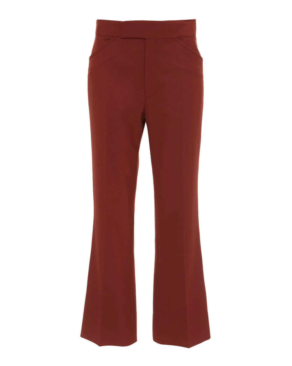 Wide Cropped Flare Trouser