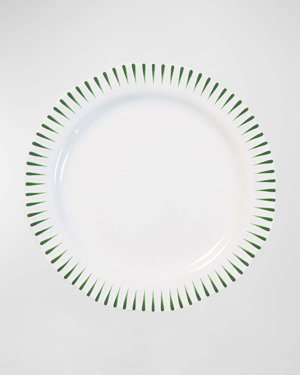 Sitio Stripe Dinner Plate, Basil
