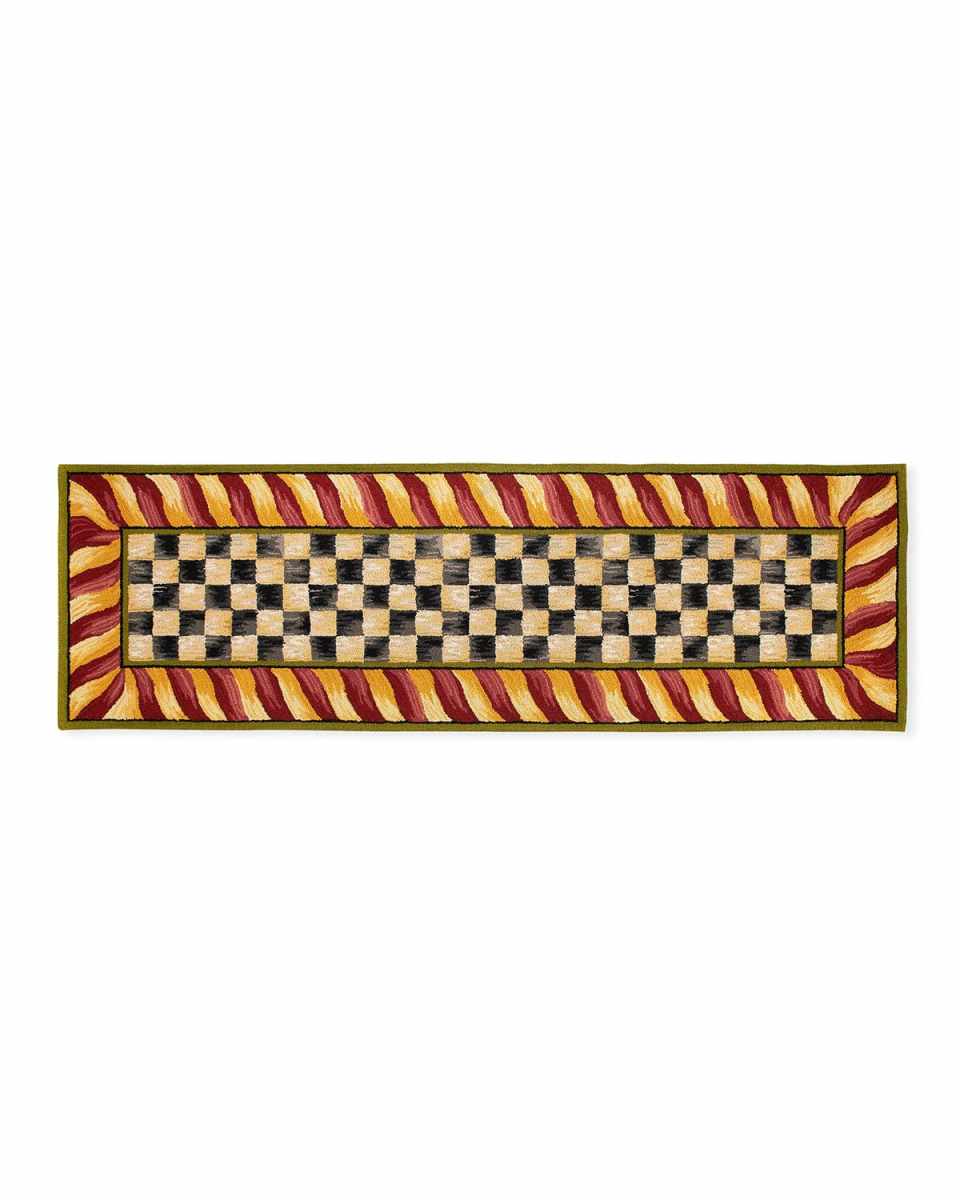 Courtly Check Rug, 3' x 8'
