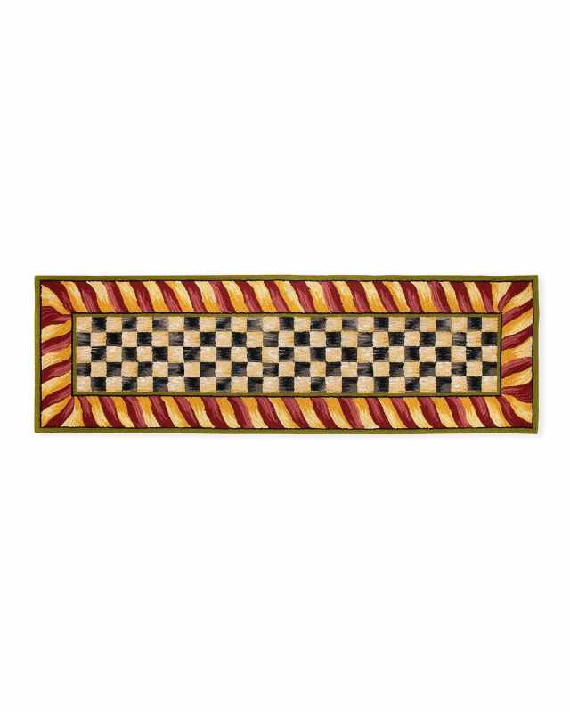 Courtly Check Rug, 3' x 8'