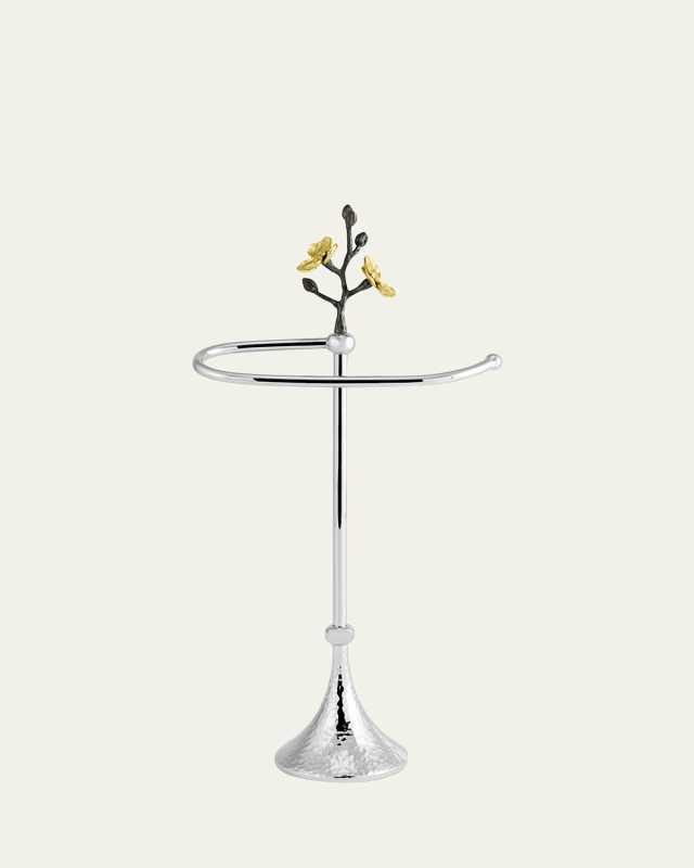 Gold Orchid Fingertip Towel Stand