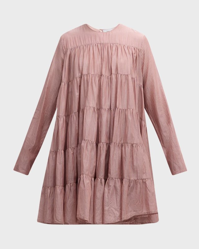Soliman Tiered Trapeze Mini Dress