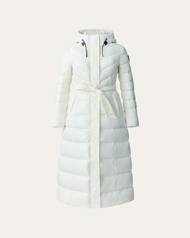 Calina Zip-Front A-Line Down Coat