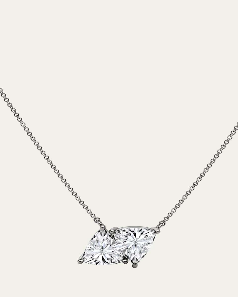 18K Trillion Lab Grown Diamond Twin Necklace