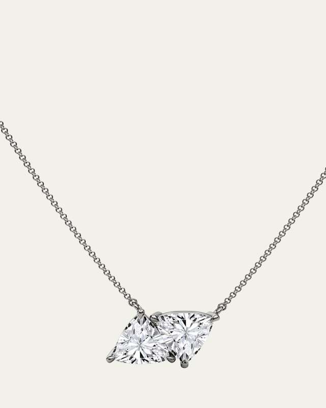 18K Trillion Lab Grown Diamond Twin Necklace
