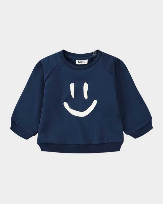 Boy's Disc Happy Face Sweatshirt, Size 3M-