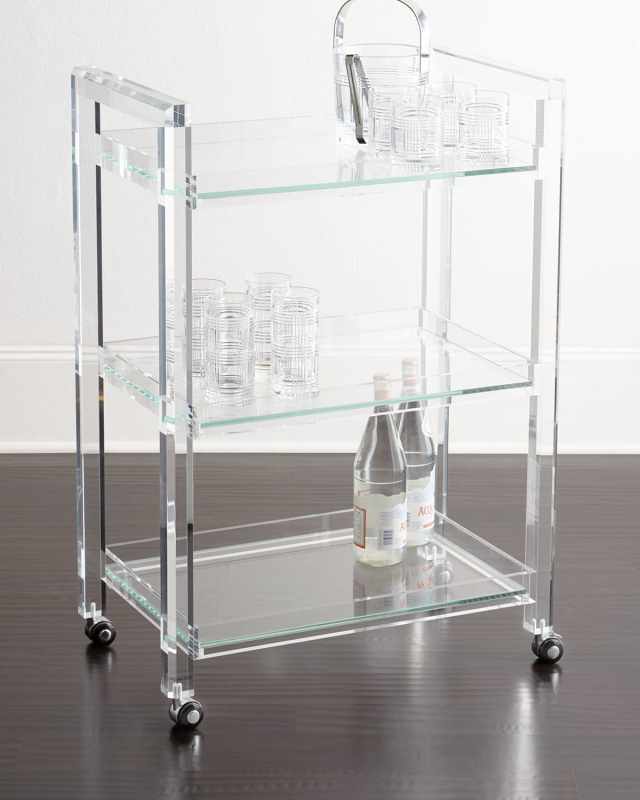 Ava Acrylic Bar Cart