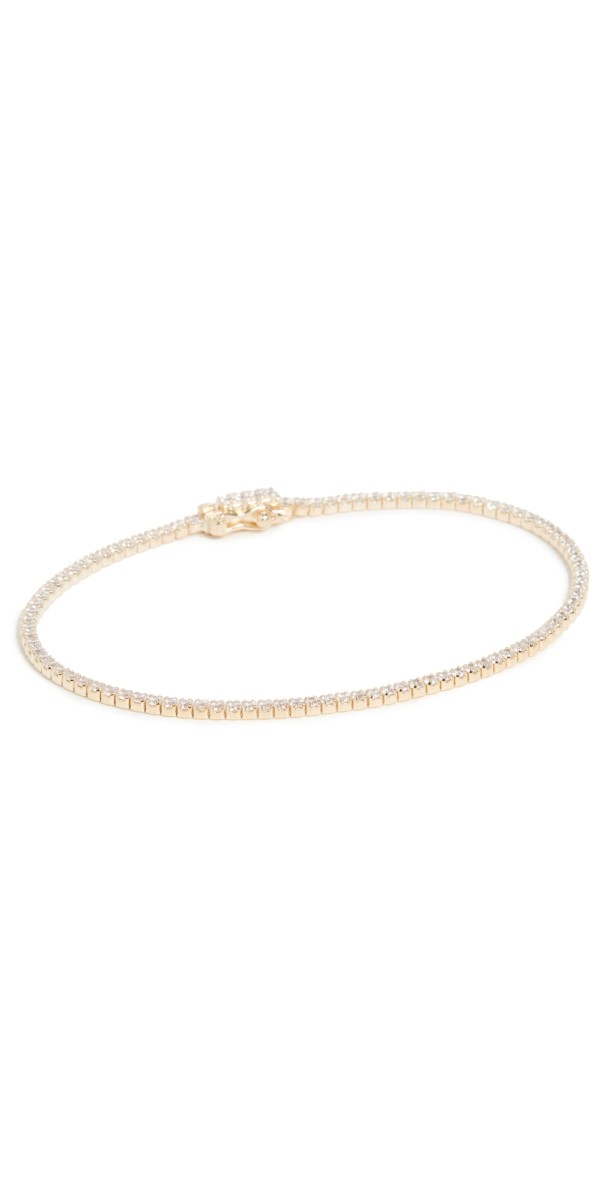 By Adina Eden Classic Thin Tennis Bracelet Gold