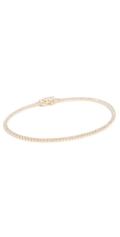 By Adina Eden Classic Thin Tennis Bracelet Gold