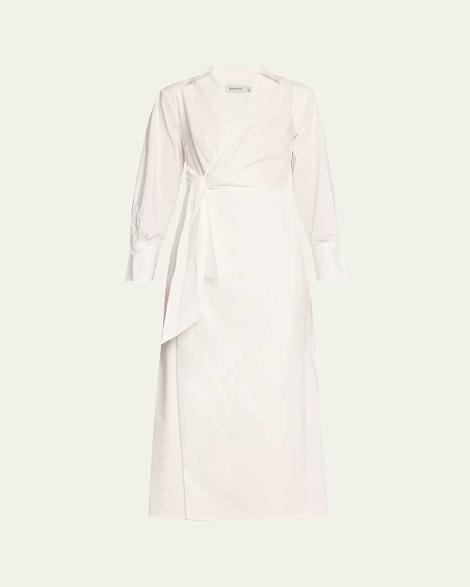 Briar Draped Midi Wrap Dress