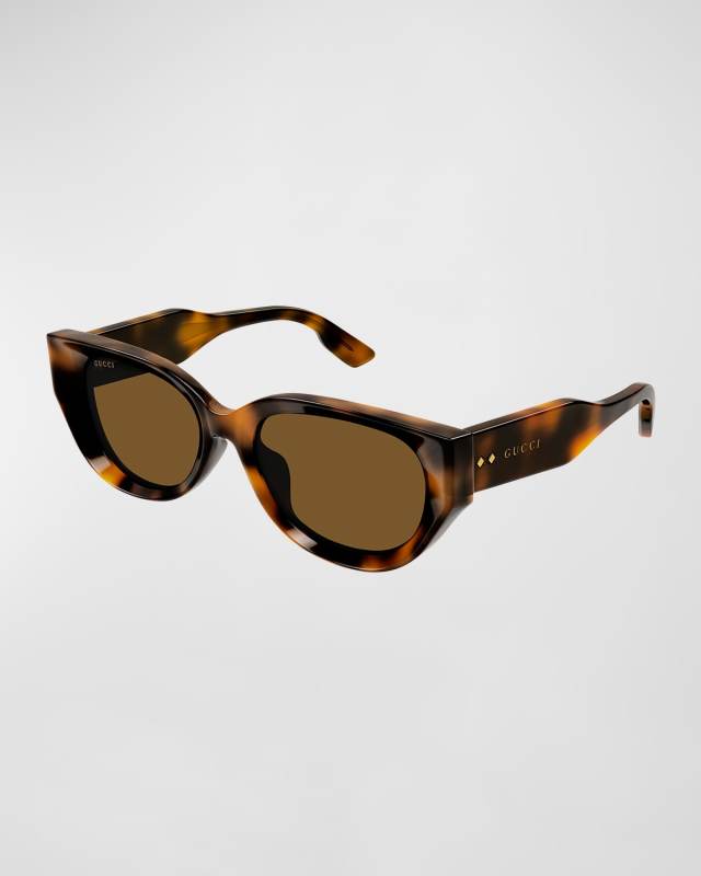 Beveled Recycled Acetate Cat-Eye Sunglasses