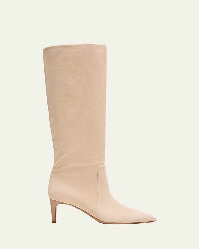 Suede Stiletto Tall Boots