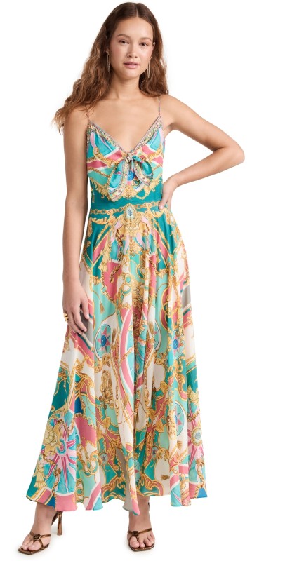 Camillaong Dress with Tie Front Sail Away With Me
