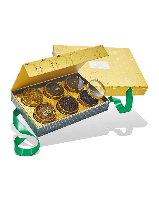 Glow - Luxurious Tea Gift Set 6 Delicious Teas Packed In Gold Tin Caddies