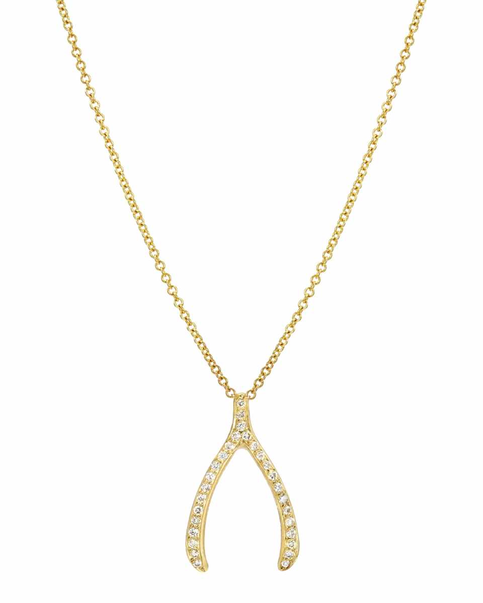 Diamond Wishbone Necklace