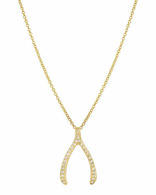 Diamond Wishbone Necklace