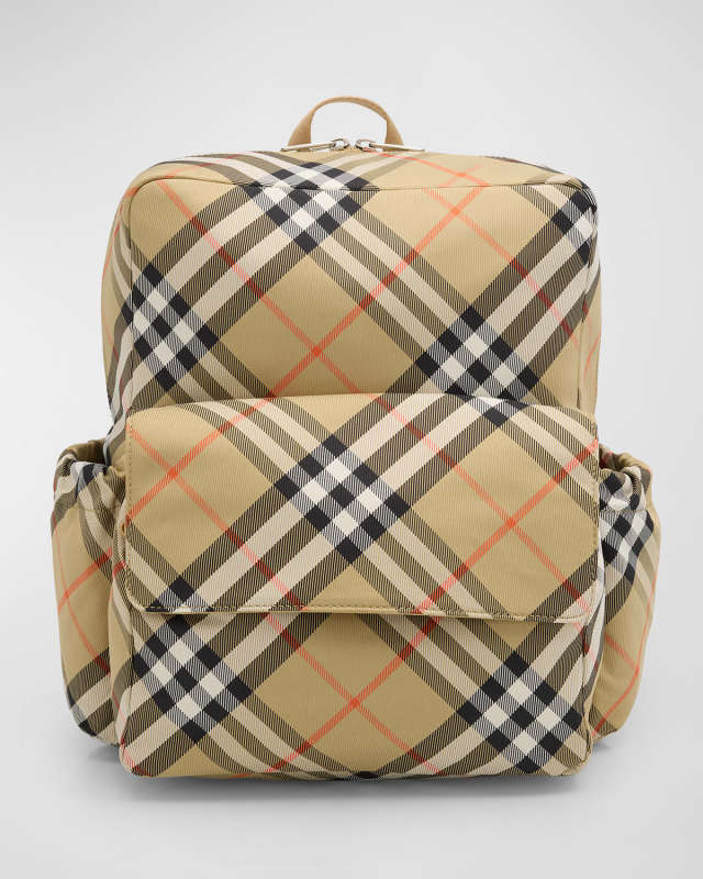 Kid's Check-Print Backpack