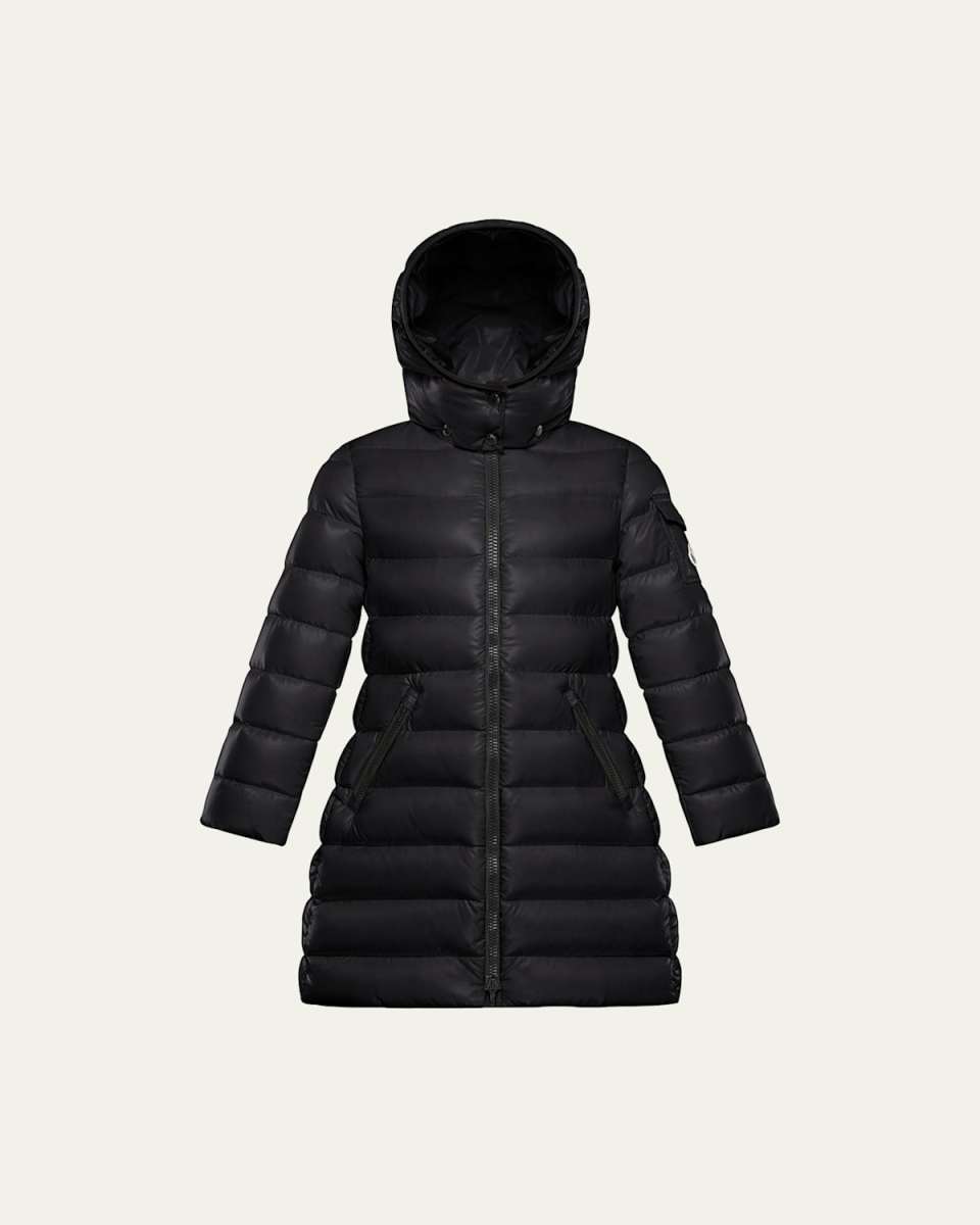 Kid's Moka Long Puffer Coat, Size 8-14