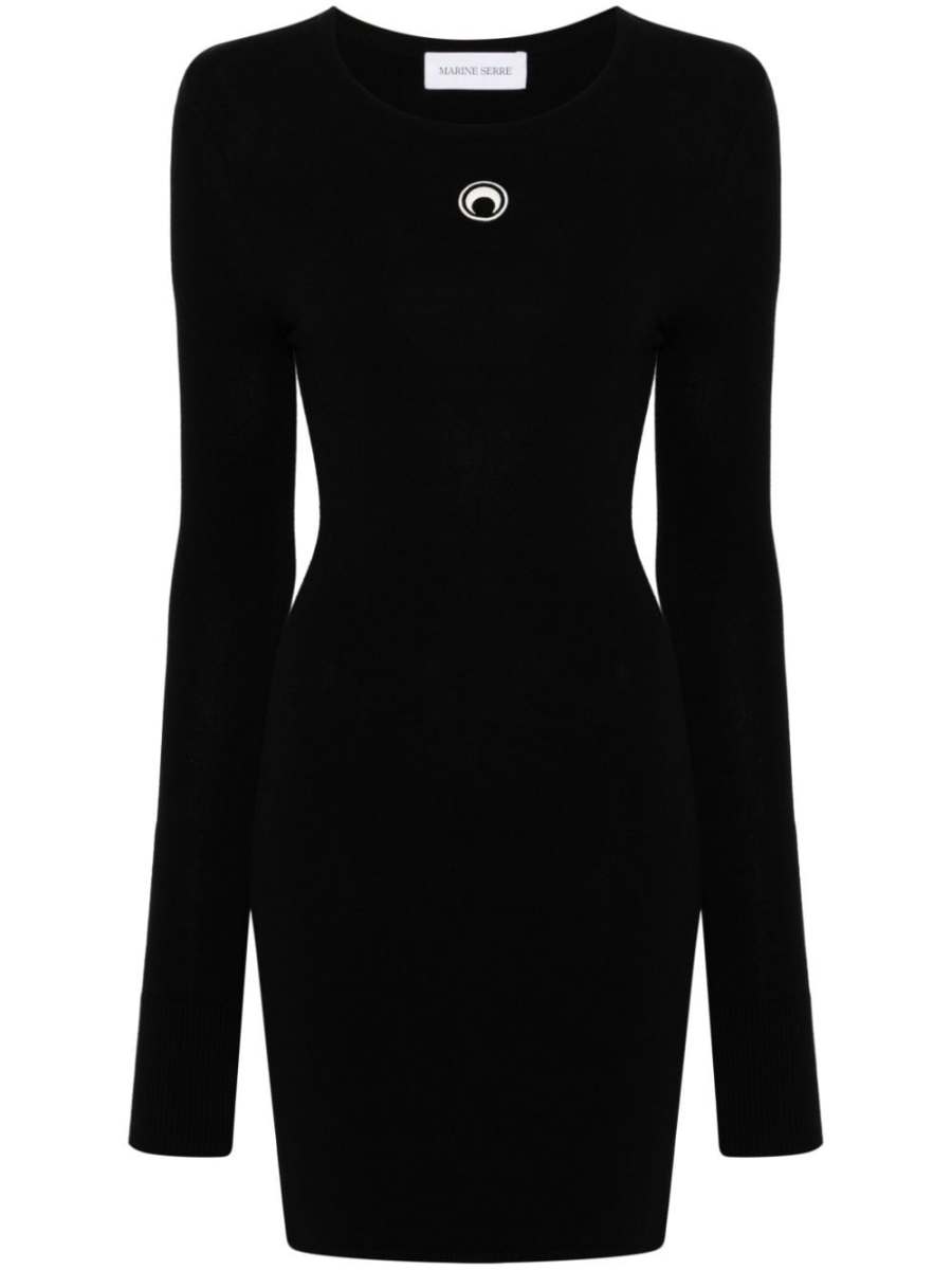 logo-embroidered mini dress