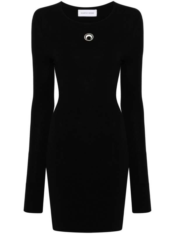 logo-embroidered mini dress