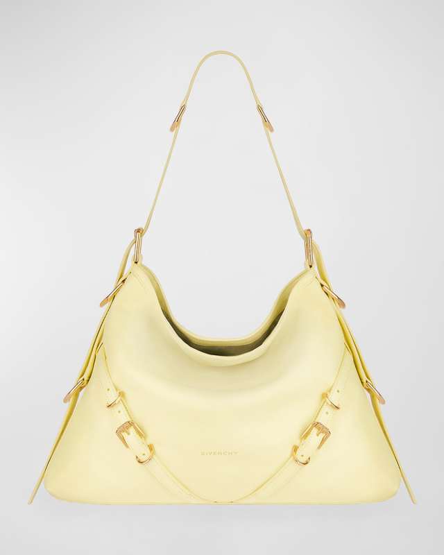 Voyou Medium Shoulder Bag in Tumbled Leather
