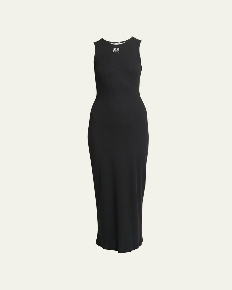 Anagram Logo Ribbed Tank Dress