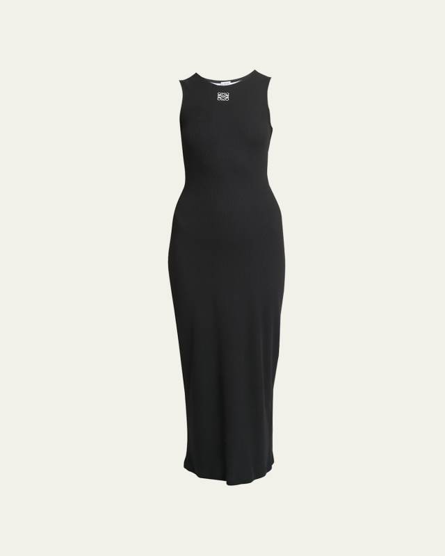 Anagram Logo Ribbed Tank Dress
