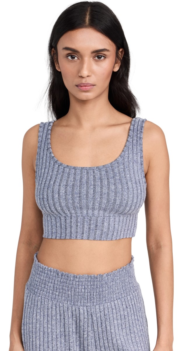 Z Supply Zoe Rib Tank Bra Dusty Navy