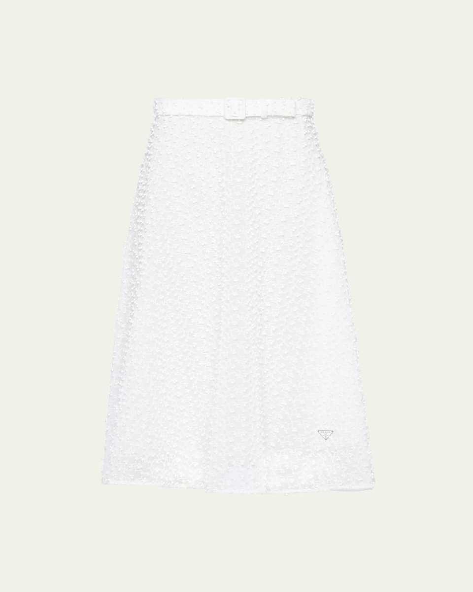 Superpose Belted Midi Skirt