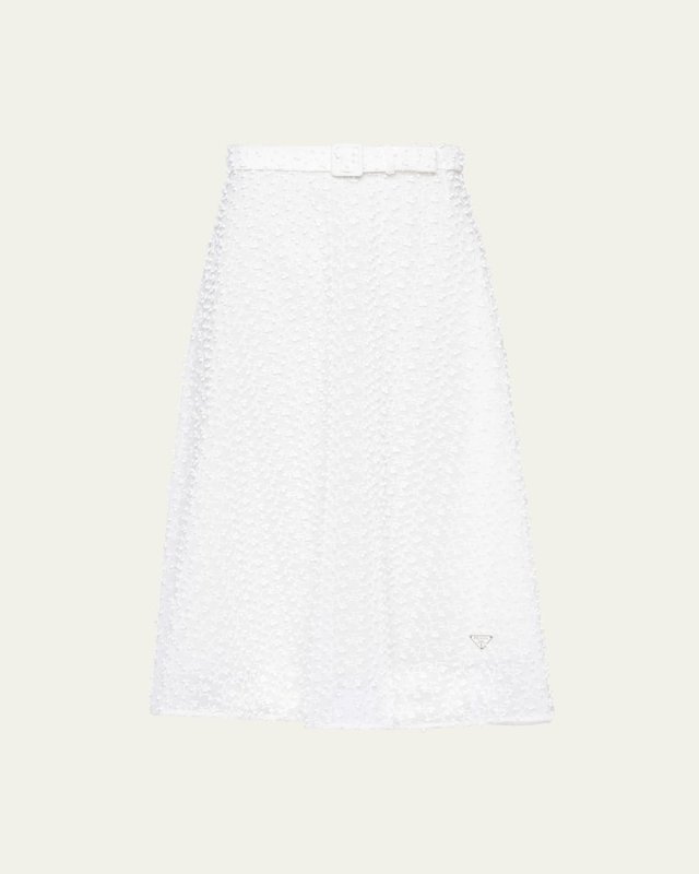 Superpose Belted Midi Skirt