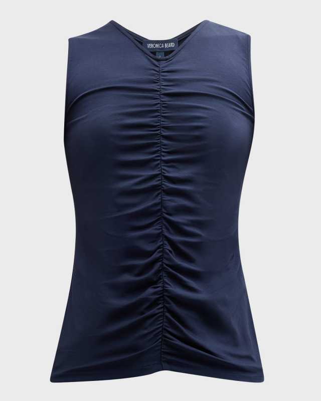 Neeta Sleeveless Ruched Top