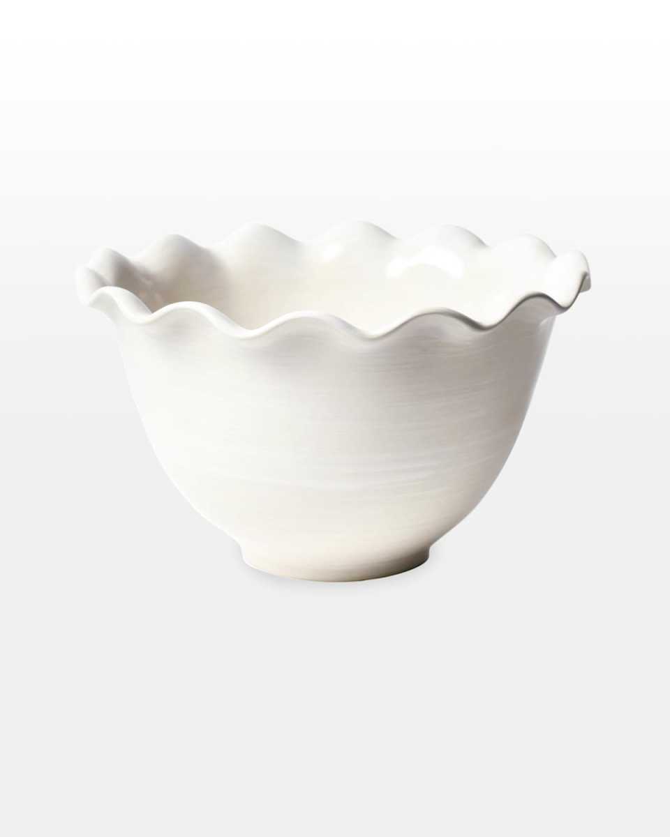 Signature White Ruffle Bowl - 9"