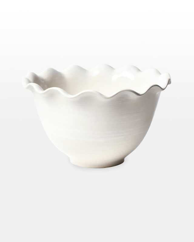 Signature White Ruffle Bowl - 9"