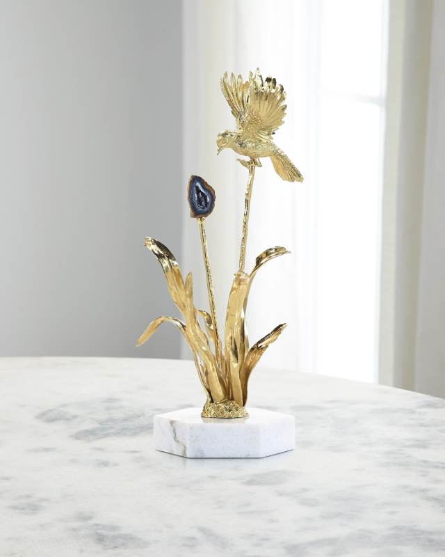 Stone Garden Sculpture on Marble Base II