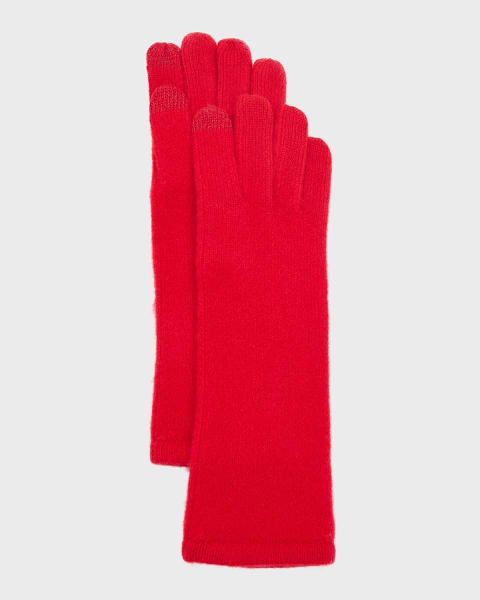 Mid-Length Cashmere Jersey Knit Gloves