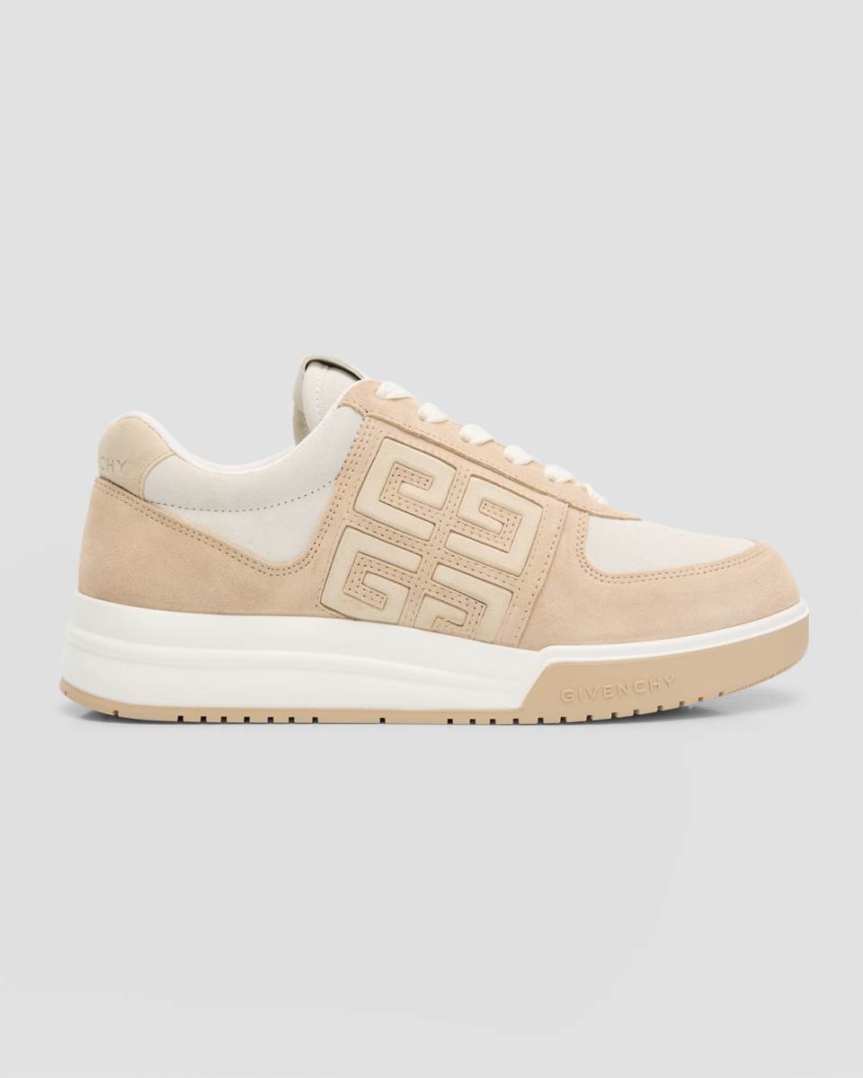 G4 Mixed Leather Low-Top Sneakers