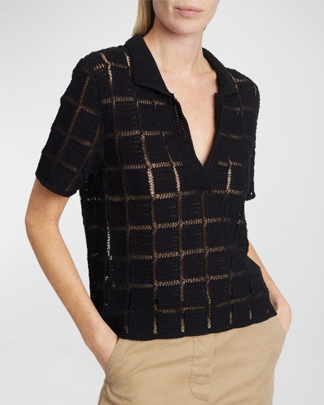Tiramisu Knit Polo Top