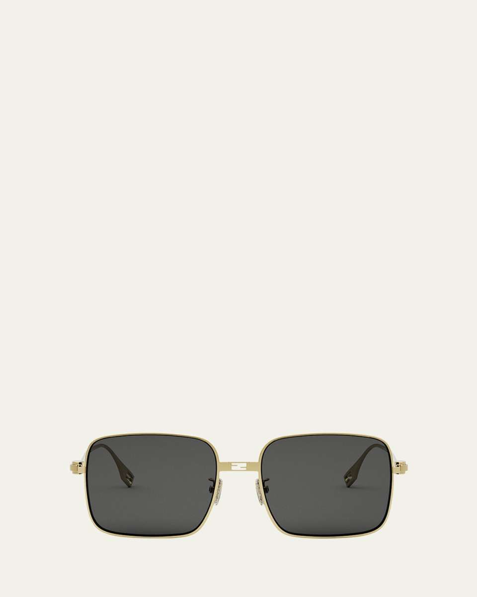 Baguette Metal Round Sunglasses