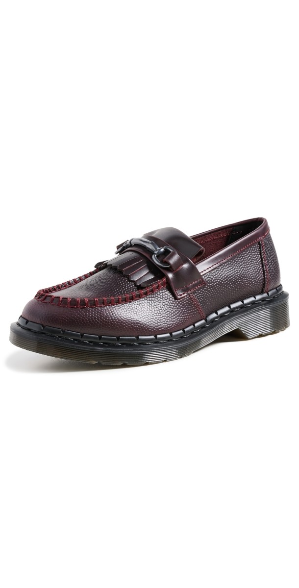 Dr. Martens Adrian Snaffle Loafers Oxblood Atlas Pebble Grain & O