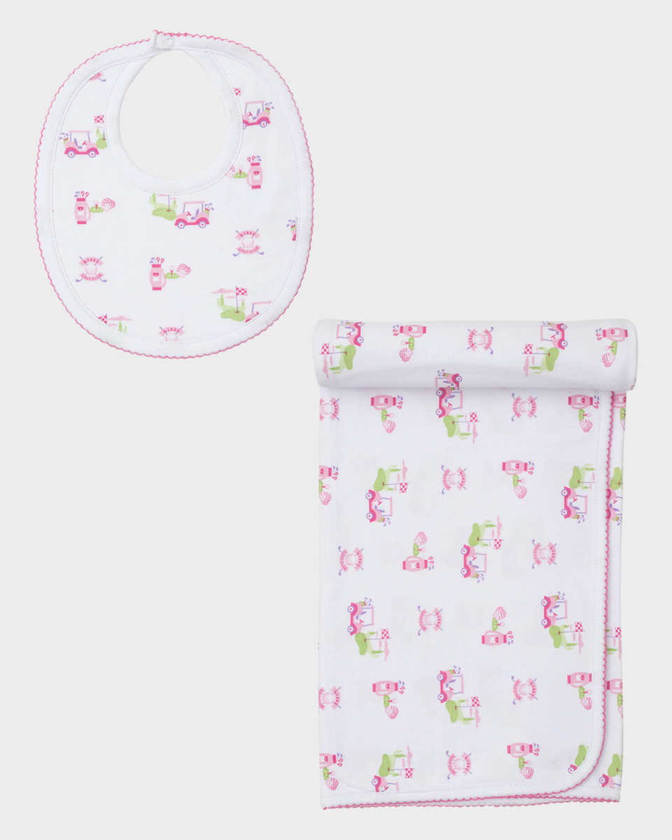 Girl's Golf Club Bib and Blanket Set